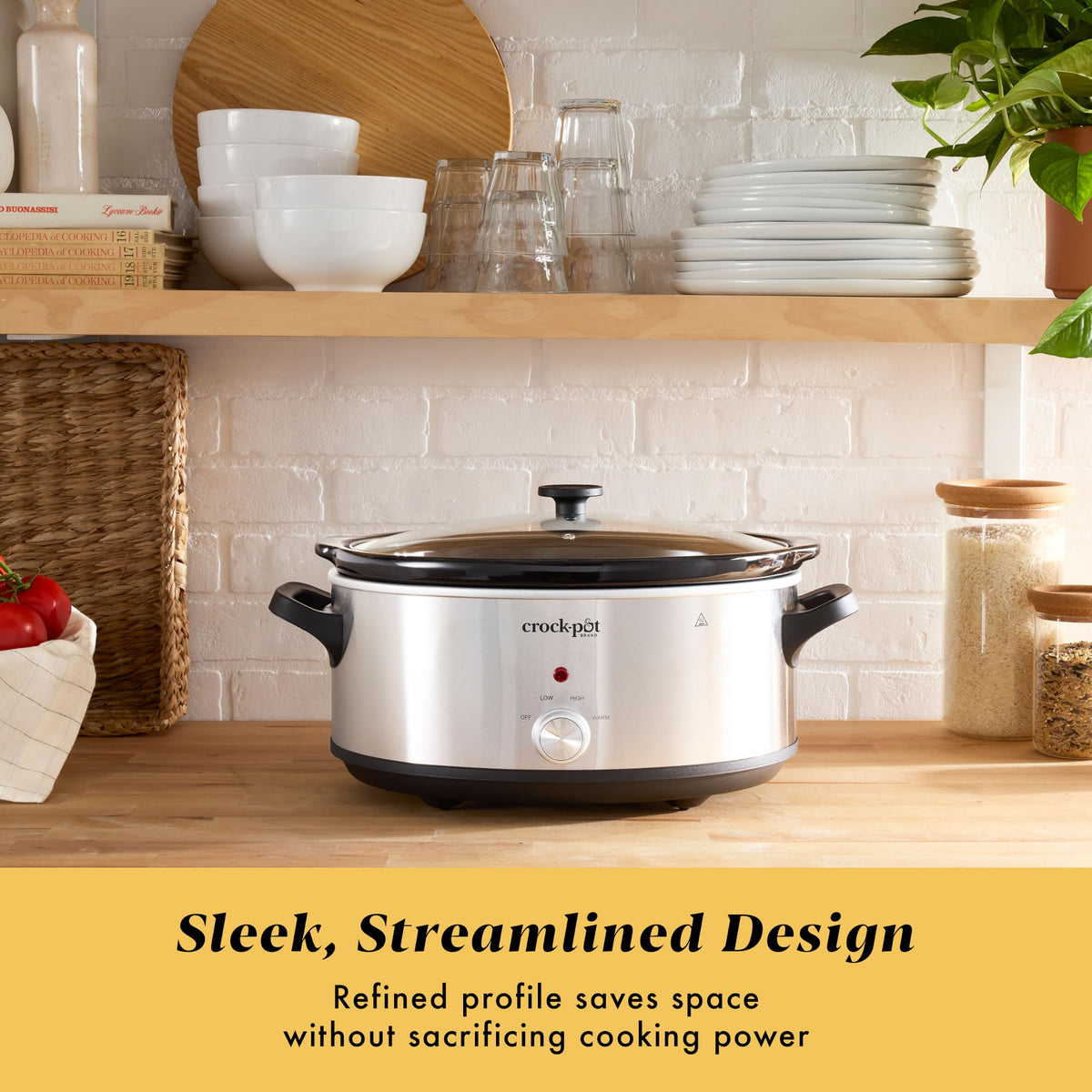 Crock-Pot 10QT Manual Slow Cooker, Stainless Steel