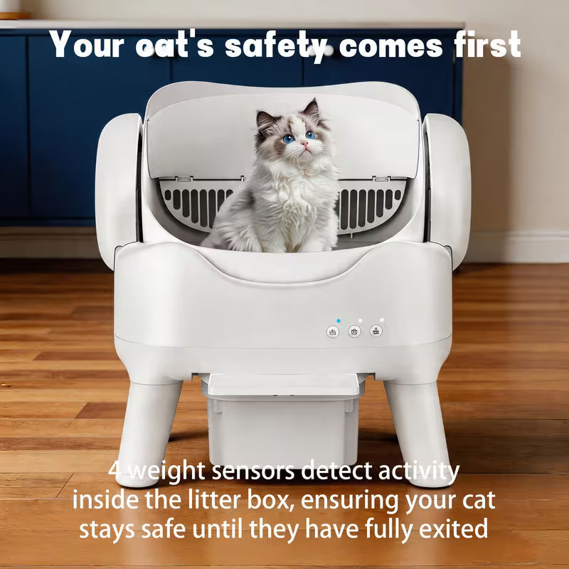 Automatic Self-Cleaning Cat Litter Box with 4-Gallon Waste Drawer