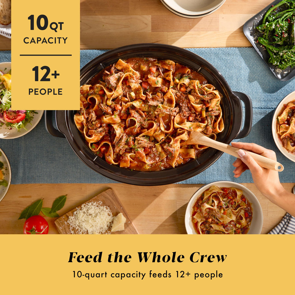 Crock-Pot 10QT Manual Slow Cooker, Stainless Steel