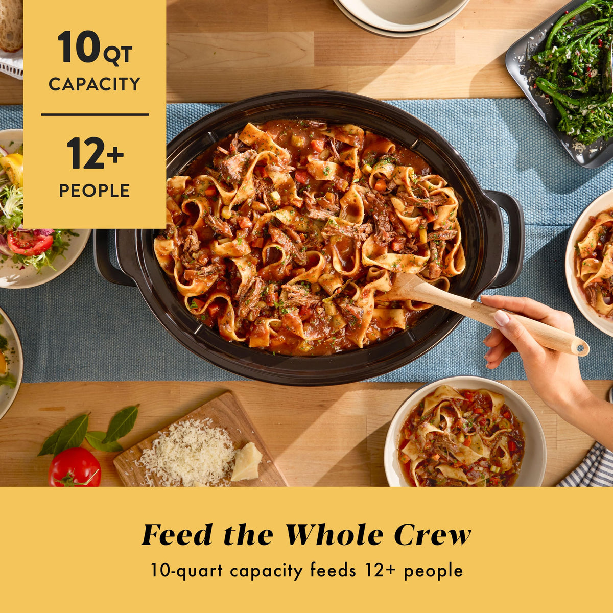 Crock-Pot 10QT Manual Slow Cooker, Stainless Steel