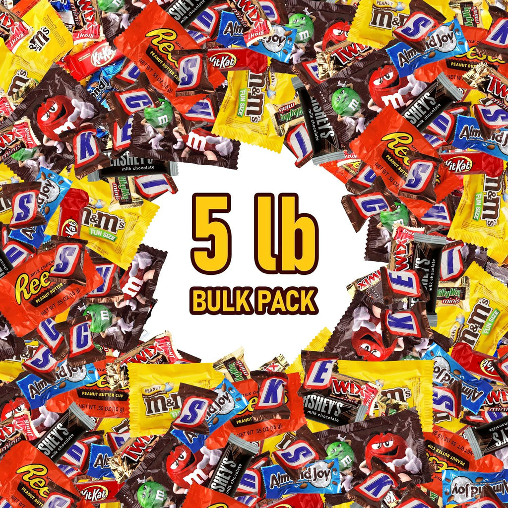 Halloween Chocolate Candy Variety Pack 5 Lb, 225+ Individually Wrapped
