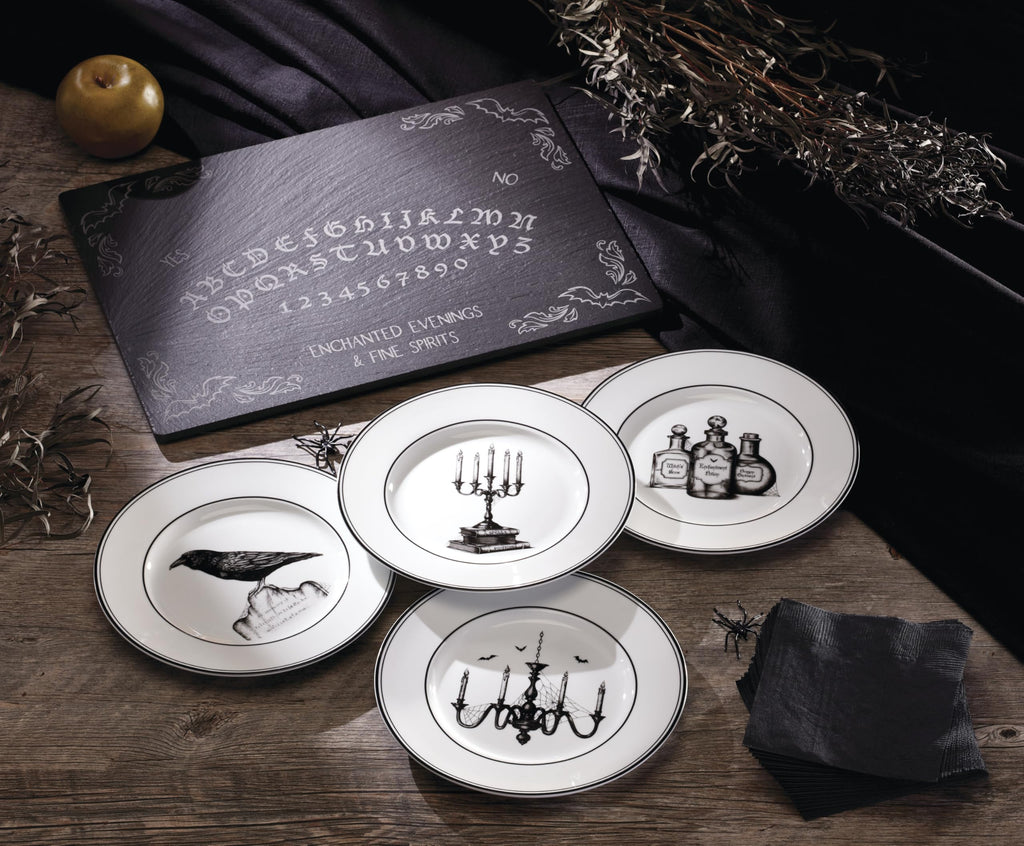 Lenox Vintage Halloween Porcelain Dessert Plates, Set of 4