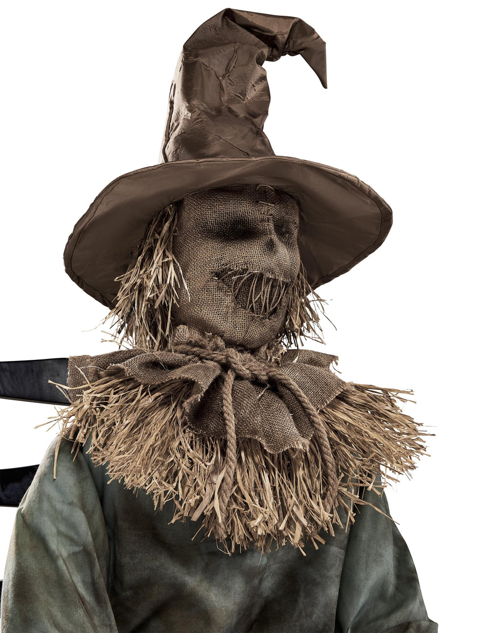 Spirit Halloween 4 Ft 6 In Scary Sitting Scarecrow Animatronic, Multicolor