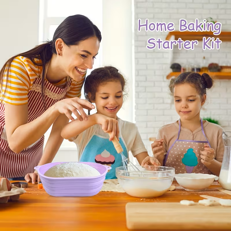 94-Piece Sourdough Bread Starter and Proofing Basket Baking Kit