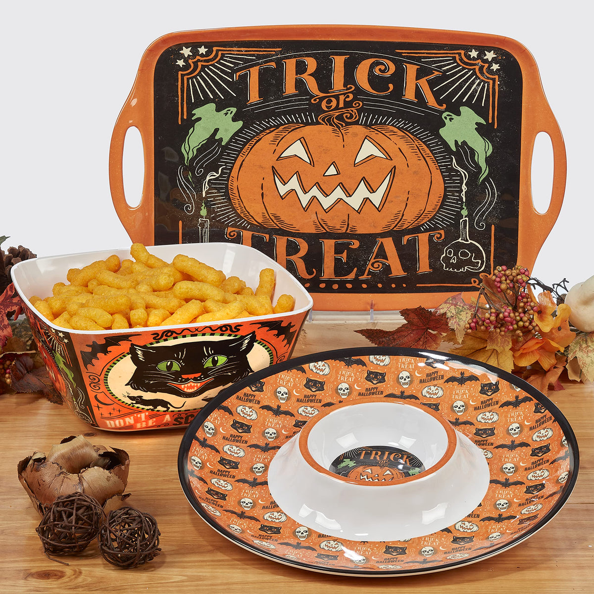 Scaredy Cat 3-D Ceramic Halloween Mugs, Set of 4 – Add spooky fun to your fall mornings with ghost, pumpkin, skull, and black cat designs, perfect for coffee, cocoa, or festive party drinks