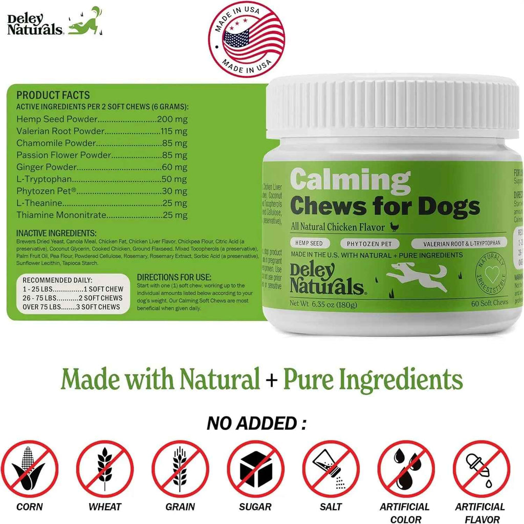 Hemp-Free Calming Chews for Dogs – Anxiety Support Treats