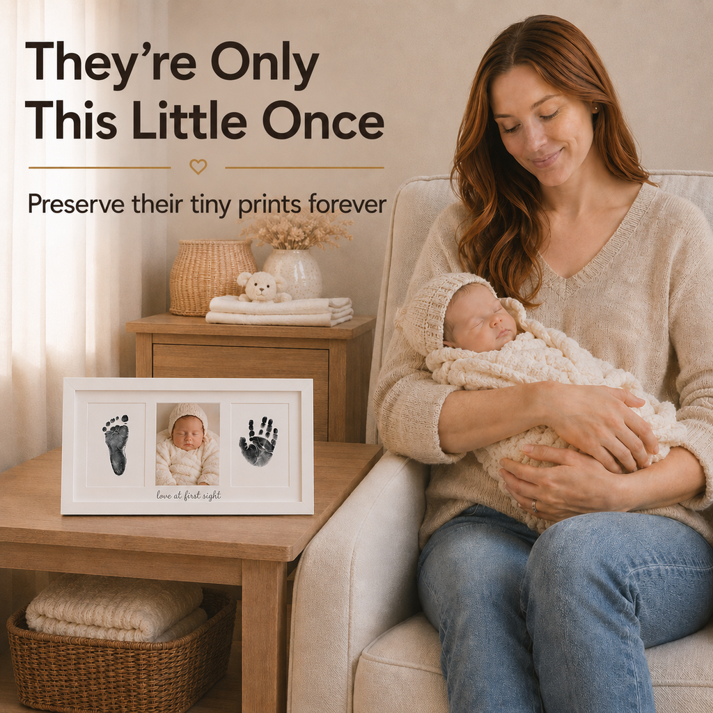 Mess-Free Baby Handprint & Footprint Keepsake Kit – 4 Pack