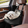 Small Dog Car Seat Booster PU Leather Travel Seat for Dogs up to 7lbs