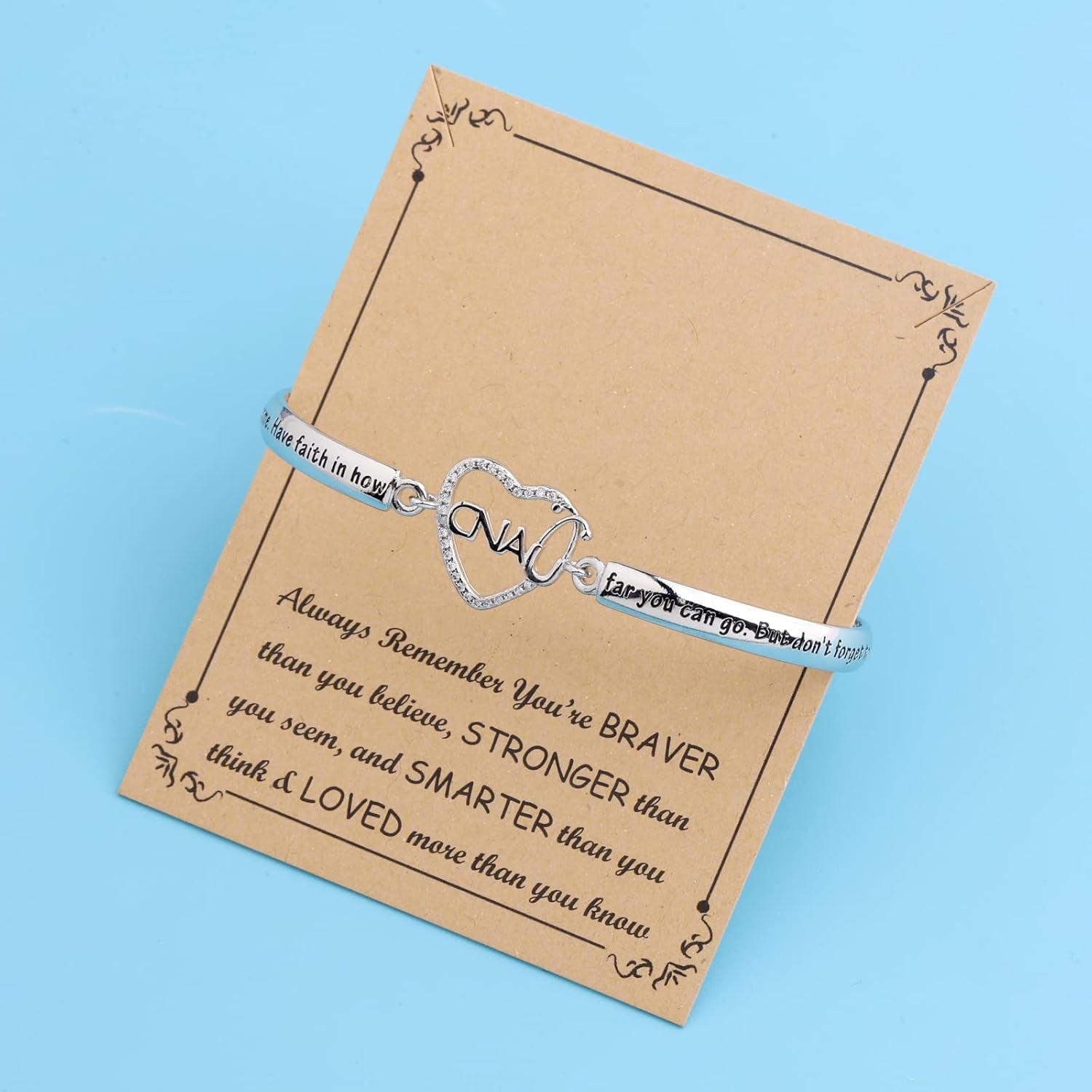 CNA Gifts Bracelet Certified Nurse Assistant Gifts CNA Graduation Gifts CNA Jewelry Inspirational Gifts Nursing School Gifts (CNA Bracelet)