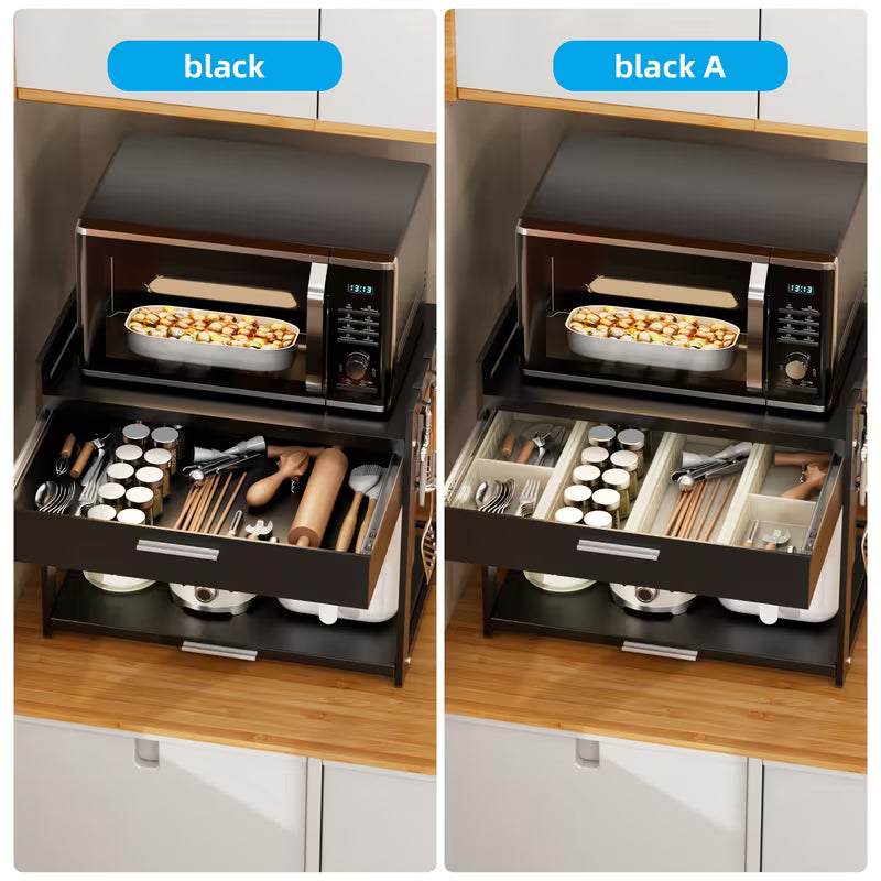 Multi-Functional Metal Microwave Countertop Storage Rack