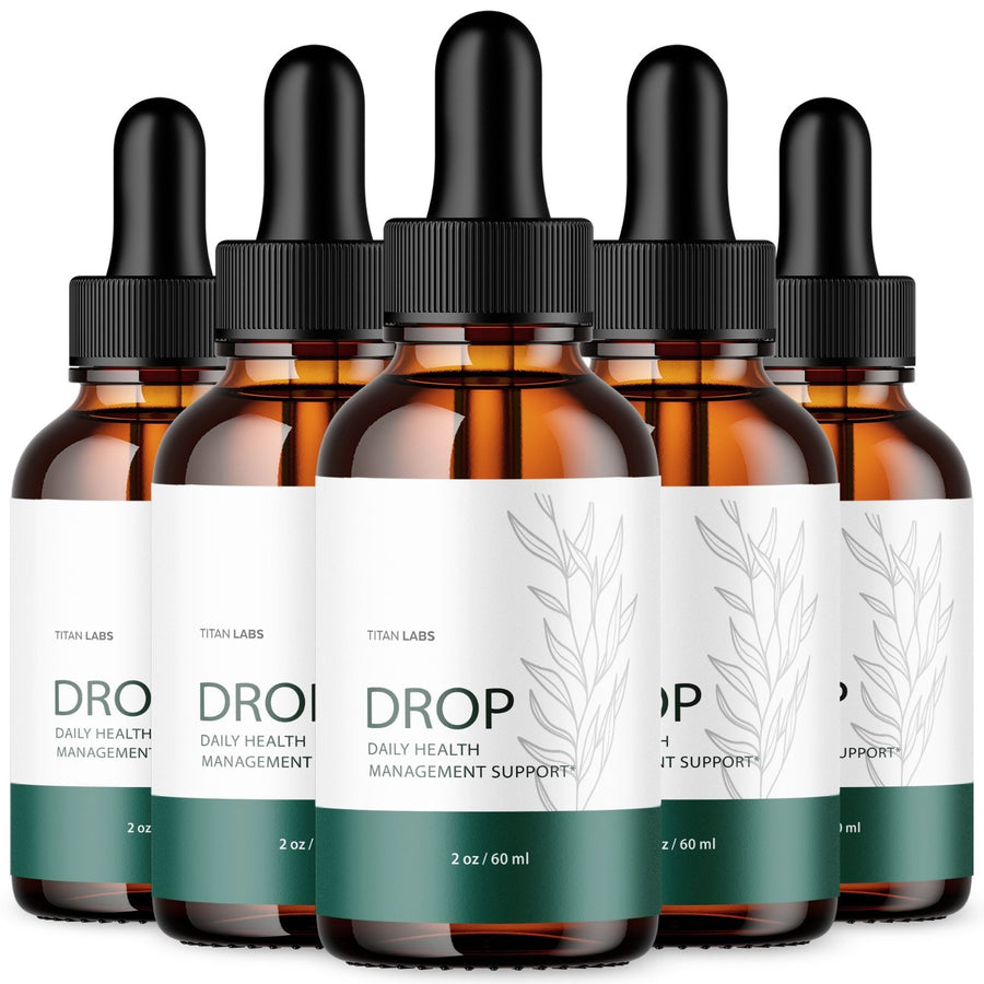 (5 Pack) Drop Daily Health Drops Advanced Health & Fitness Formula 150 Servings