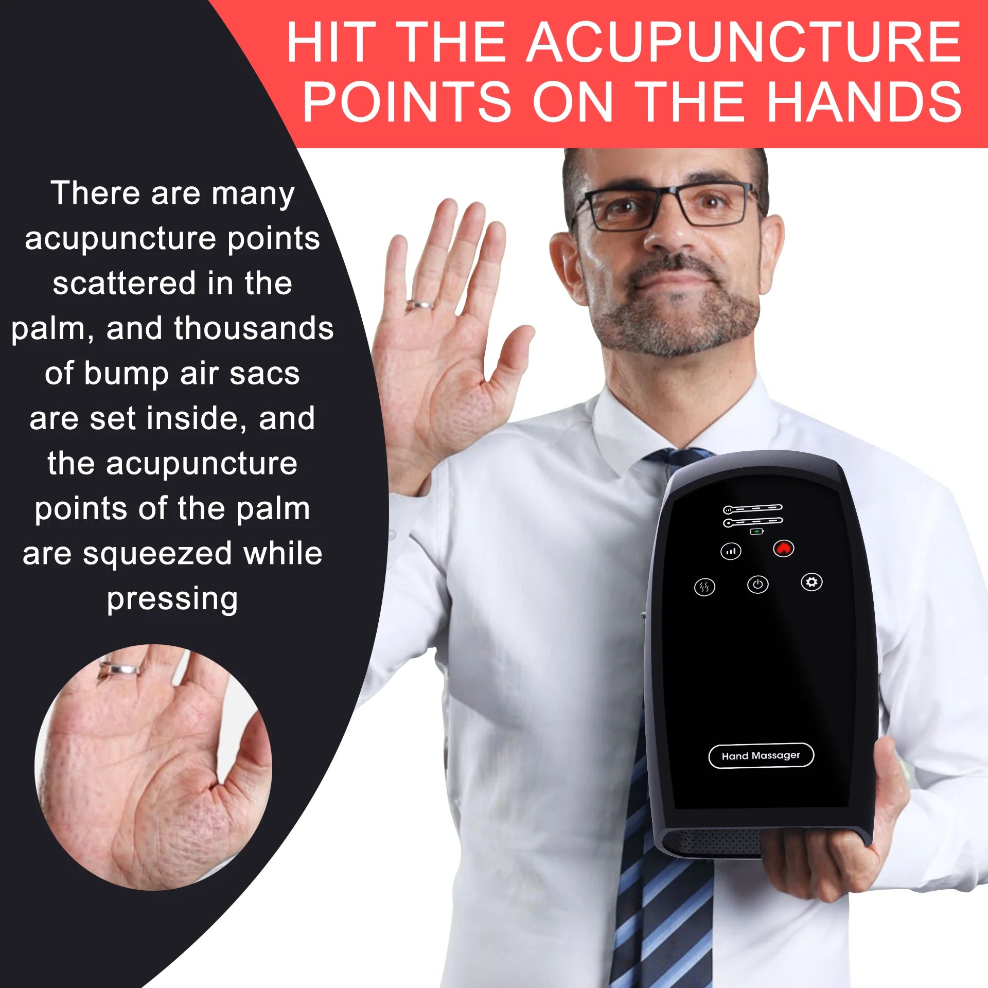 Birthday Gifts for Women Hand Massager with Compression & Heating Gifts for Her/Him,Mens Gifts,Dad Gifts,Gifts for Mom/Dad/Her/Him