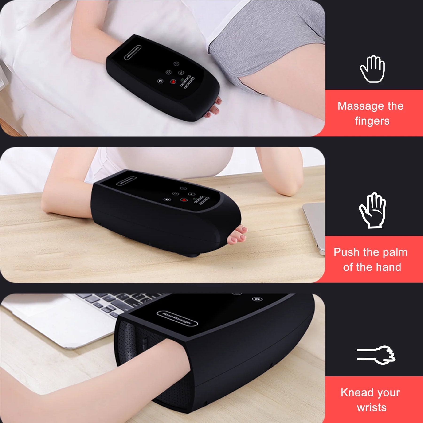 Birthday Gifts for Women Hand Massager with Compression & Heating Gifts for Her/Him,Mens Gifts,Dad Gifts,Gifts for Mom/Dad/Her/Him