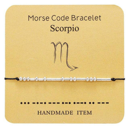 Bracelet Morse Code Braided Charm Bracelets For Women Men Jewelry Silver Adjustable Inspirational Morse Code Beads With Cord Handmade Wrap Bracelet Secret Message Jewelry Gifts For Her