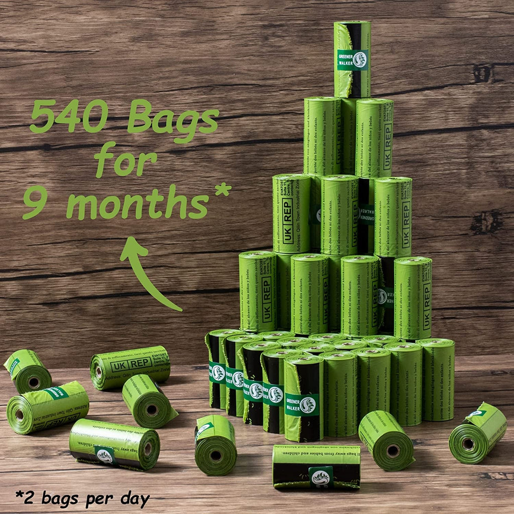 540 Count Extra Thick Leak Proof Dog Poop Bags Refill Rolls