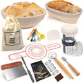 Sourdough Bread Making Kit with Proofing Baskets and Jar