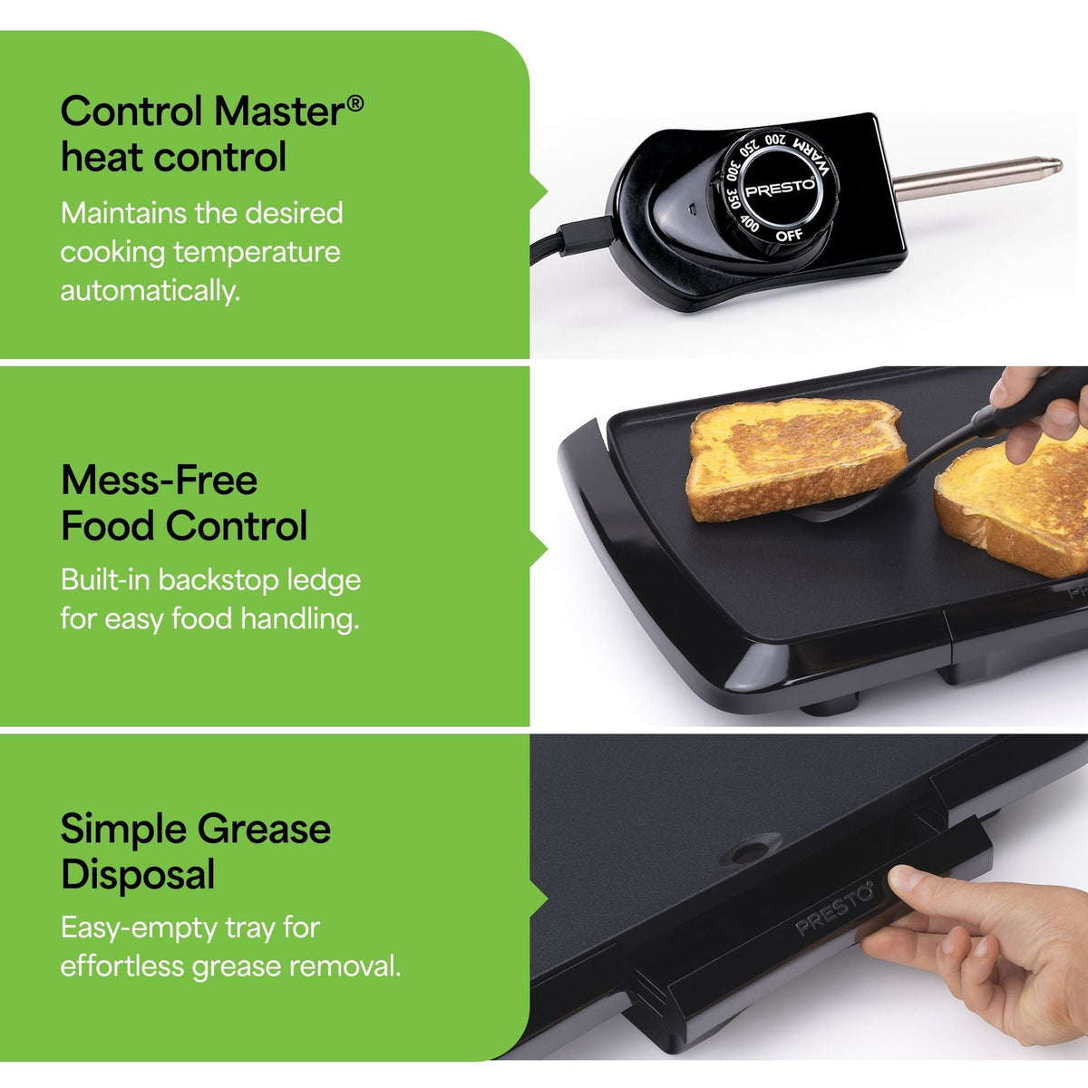 Presto 10.5x16-Inch Ceramic Nonstick Electric Griddle