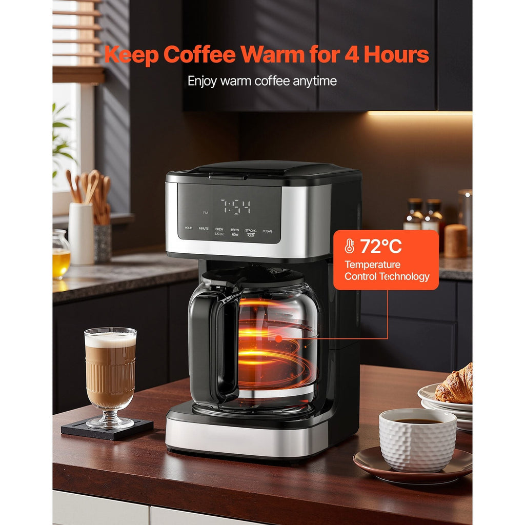 VEVOR 12-Cup Programmable Drip Coffee Maker