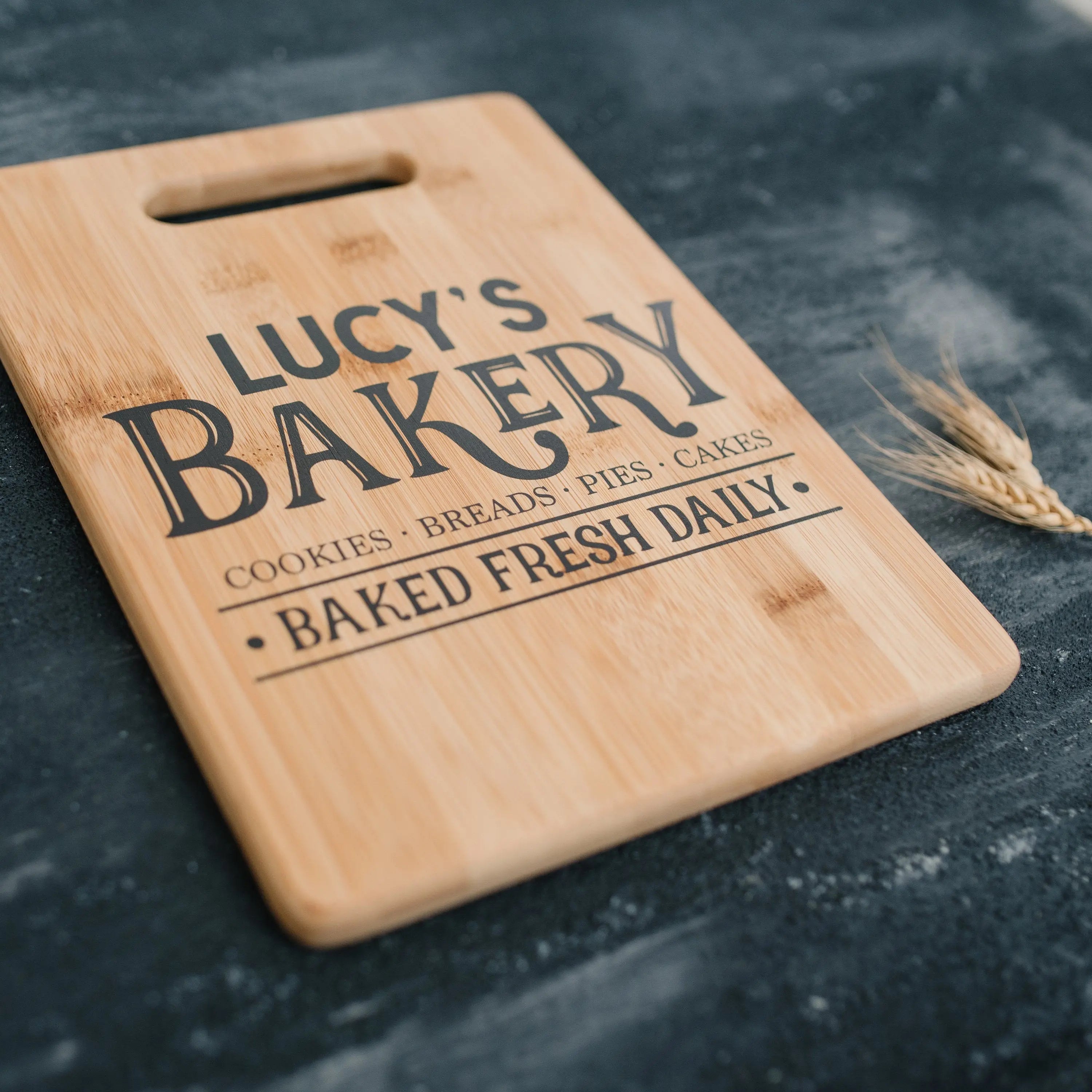 Custom Bakery Cutting Board, gift for baker, Personalized Kitchen Decor, Gift for her, gift for mom, gift for wife