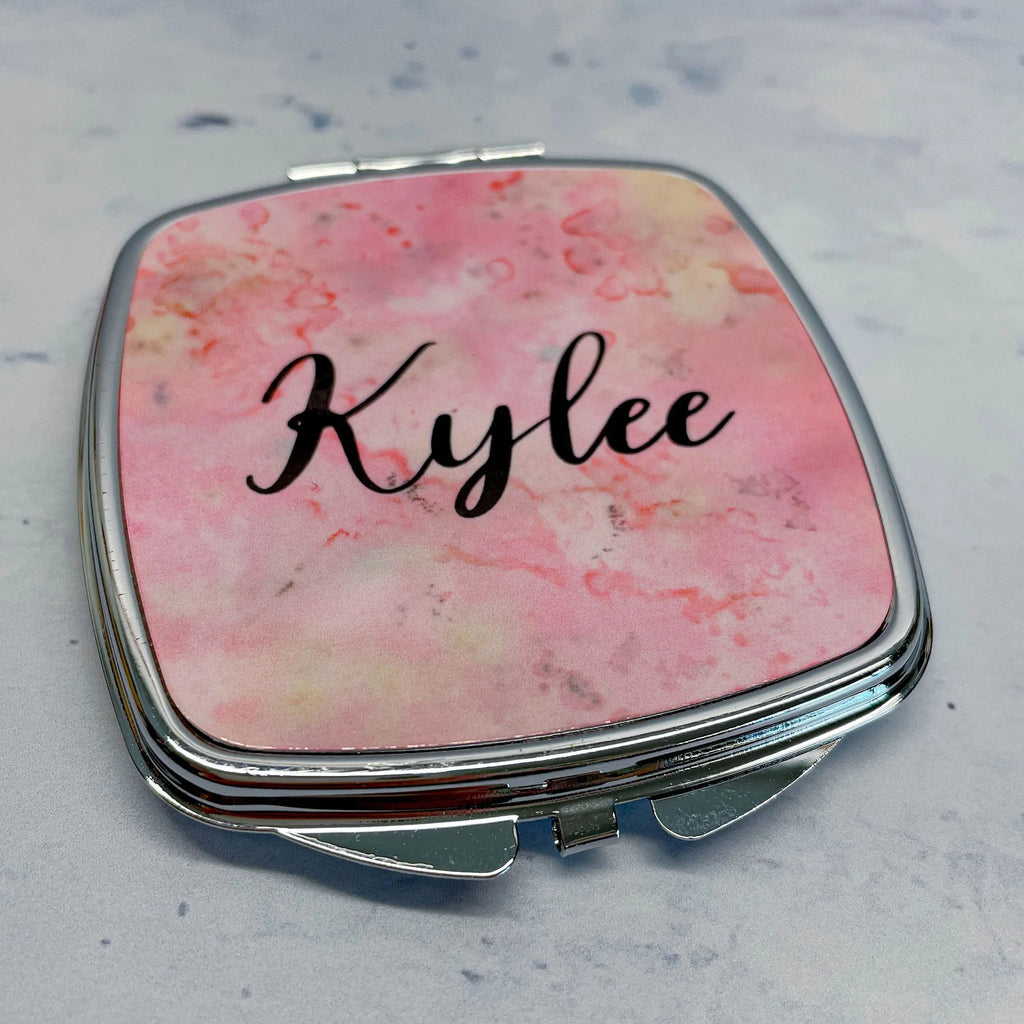 Personalized Gift for Her, bridesmaid gifts, Personalized Compact Mirror, cosmetic gifts for her under 20, personalized gifts for women