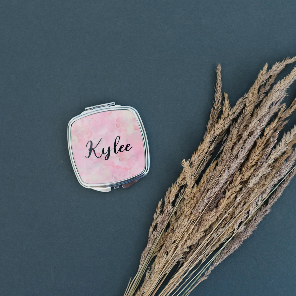 Personalized Gift for Her, bridesmaid gifts, Personalized Compact Mirror, cosmetic gifts for her under 20, personalized gifts for women